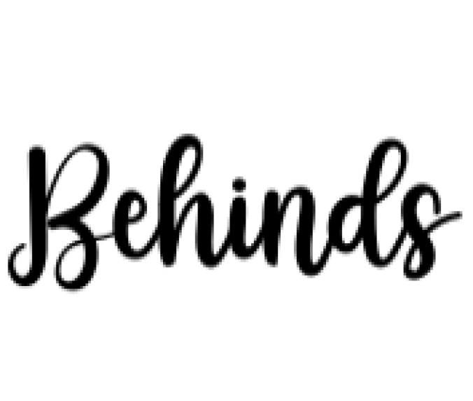 Behinds Font Preview