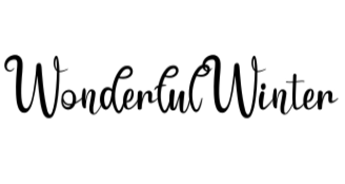 Wonderful Winter Font Preview