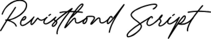 Revisthond Scrip Font Preview
