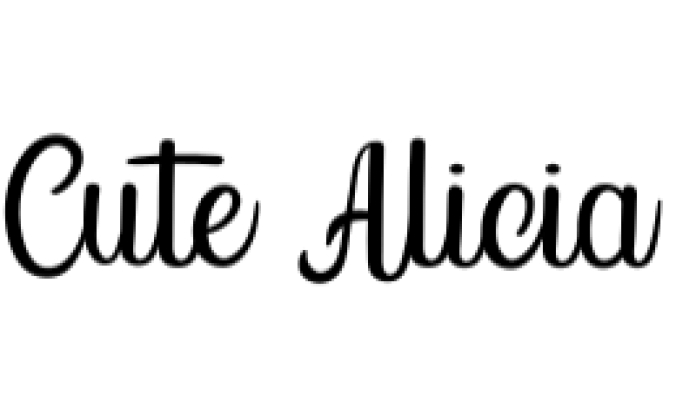 Cute Alicia Font Preview