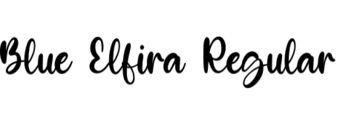 Blue Elfira Font Preview