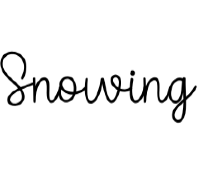 Snowing Font Preview