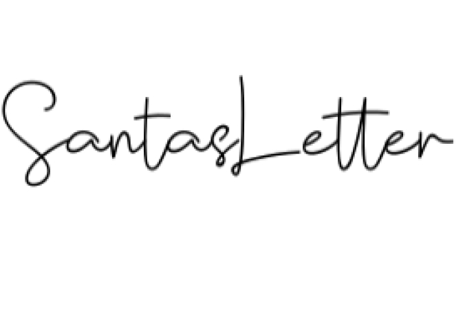 Santa's Letter Font Preview