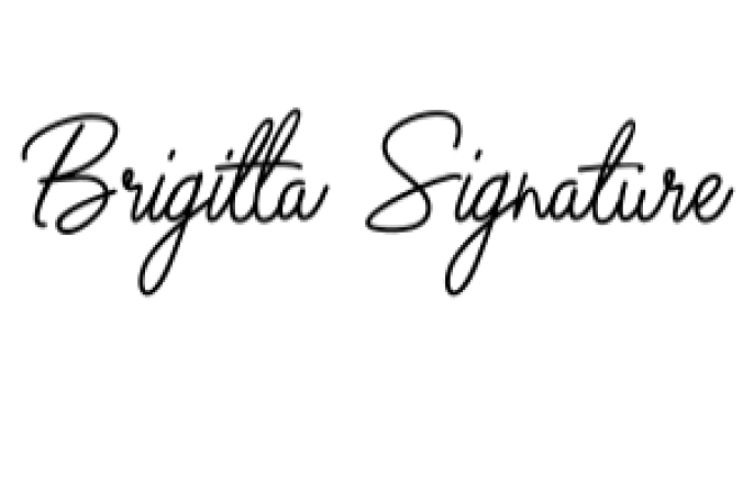 Brigitta Signature Font Preview