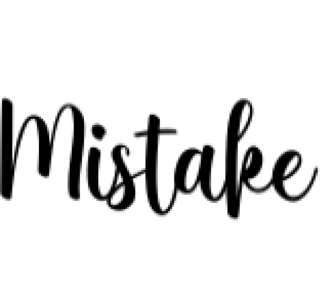 Mistake Font Preview