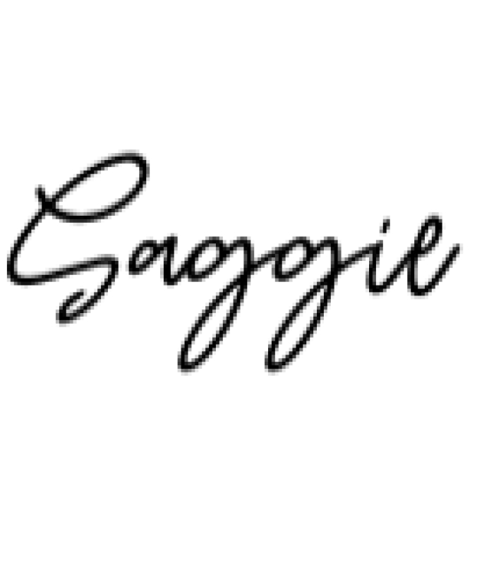 Saggie Font Preview