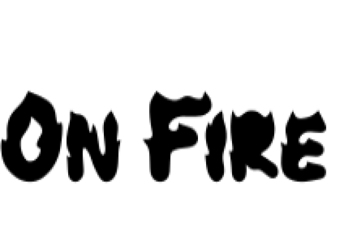 On Fire Font Preview
