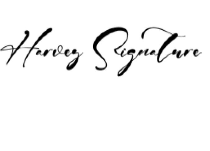 Harvey Signature Font Preview