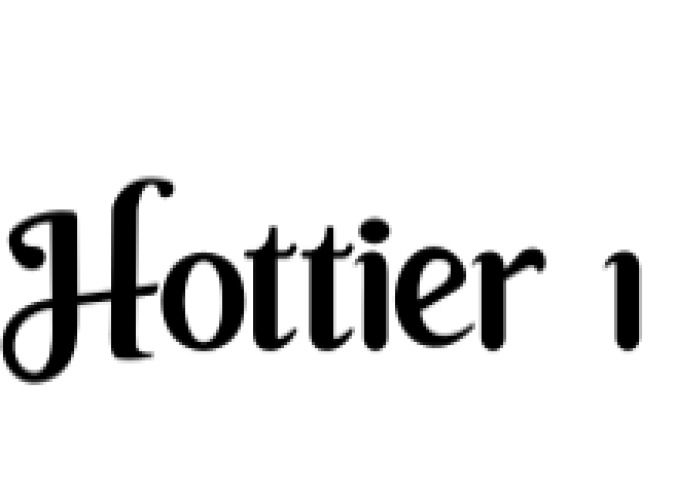 Hottier Font Preview