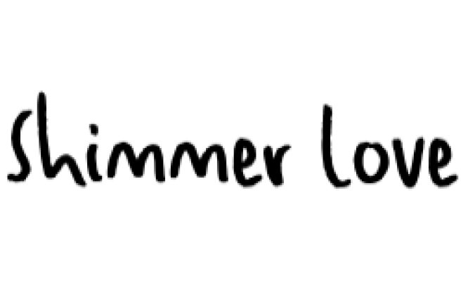 Shimmer Love Font Preview