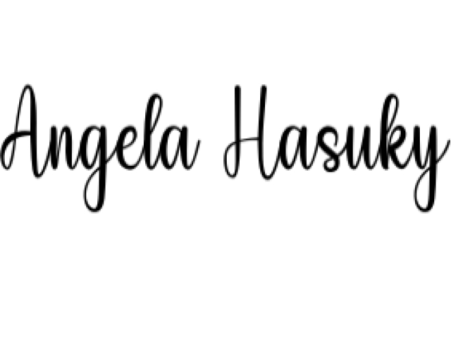 Angela Hasuky Font Preview