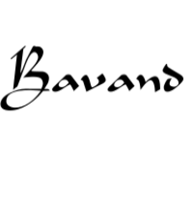 Bavand Exotic Font Preview