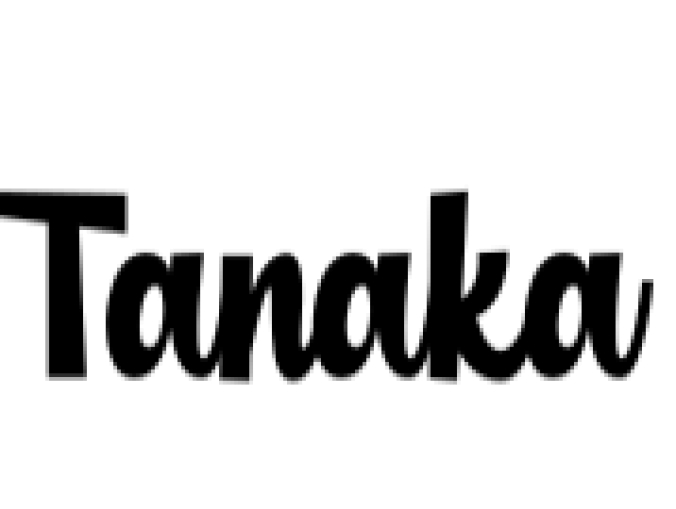 Tanaka Font Preview