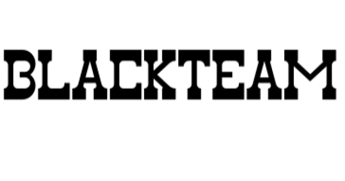 Black Team Font Preview