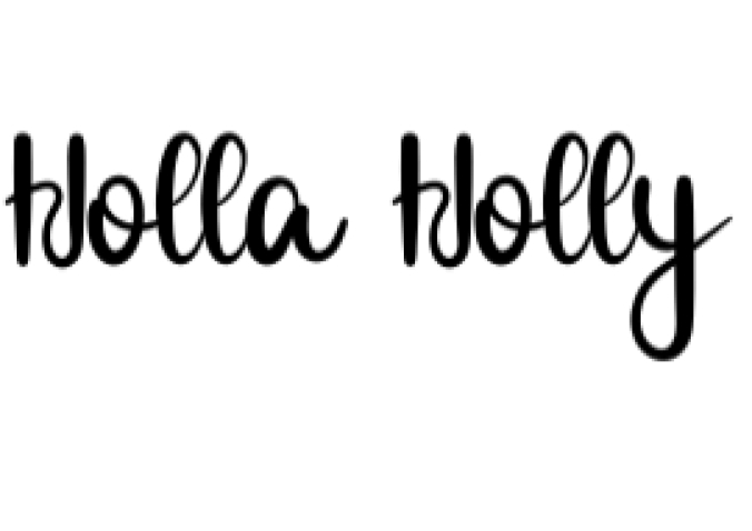 Holla Holly Font Preview