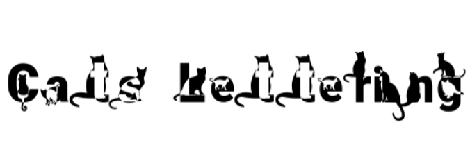 Cats Lettering Font Preview