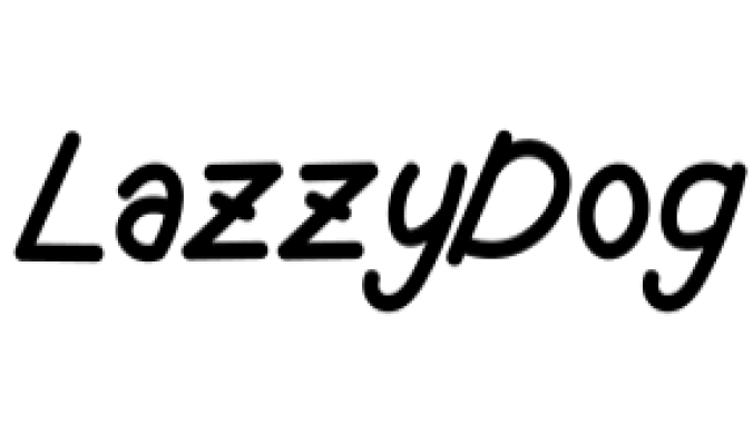 Lazzy Dog Font Preview