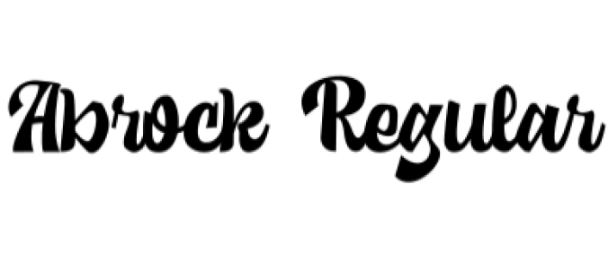Abrock Font Preview