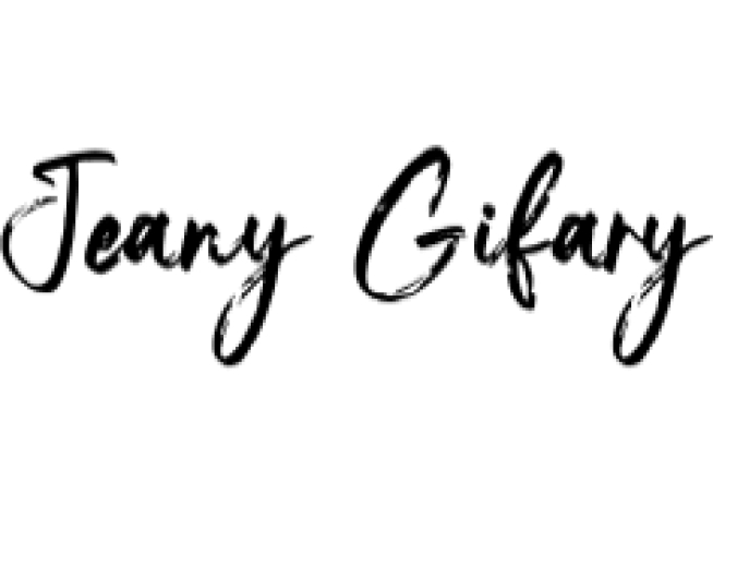 Jeany Gifary Font Preview