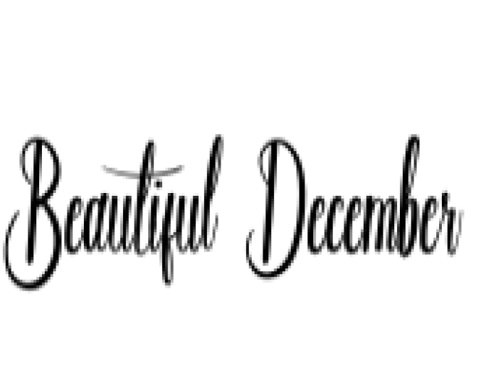 Beautiful December Font Preview