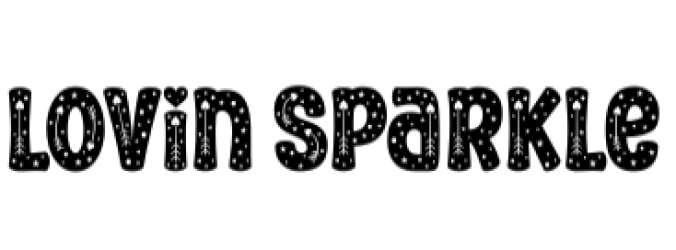 Lovin Sparkle Font Preview