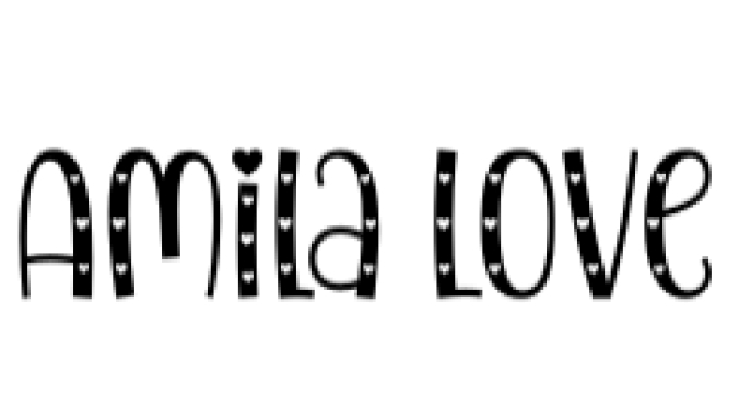Amila Love Font Preview