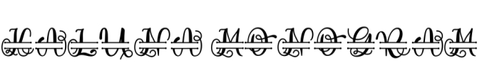 Kaluna Monogram Font Preview