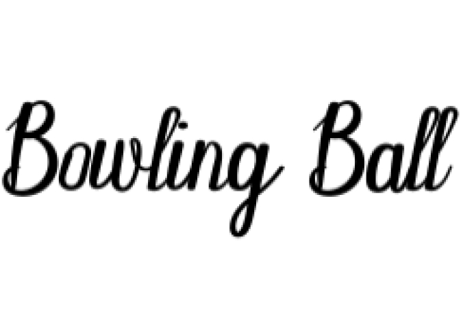 Bowling Ball Font Preview