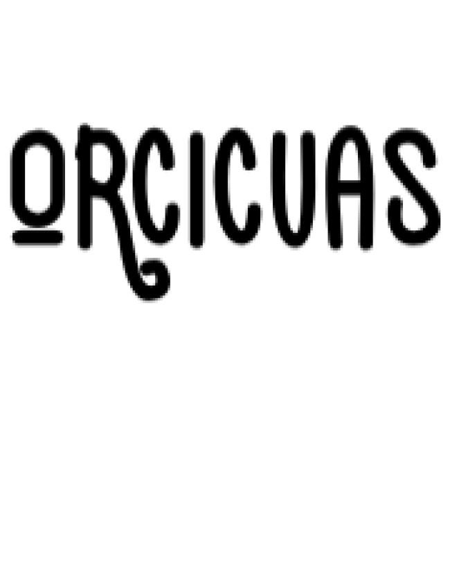 Orcicuas Font Preview