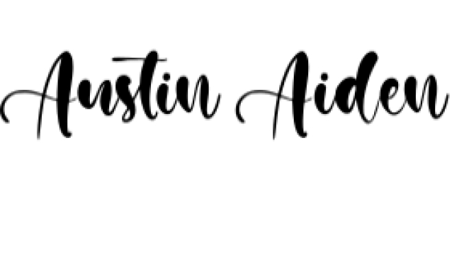 Austin Aiden Font Preview
