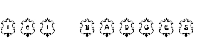 Victorian Badges Typeface Font Preview