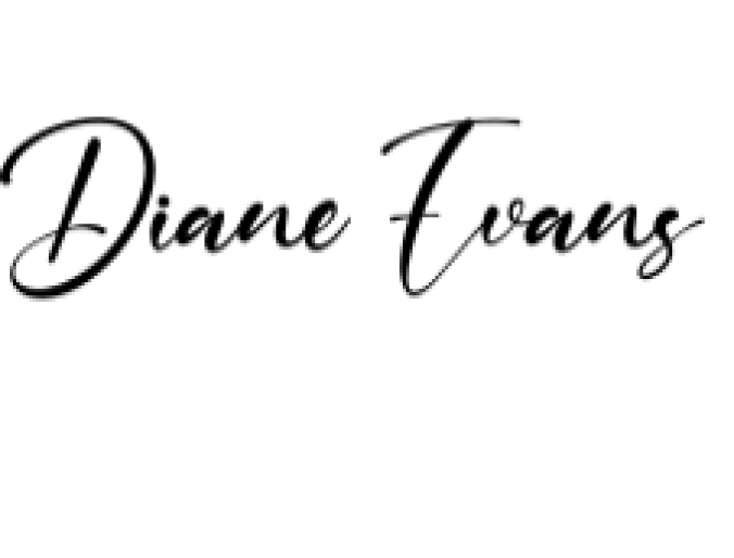 Diane Evans Font Preview