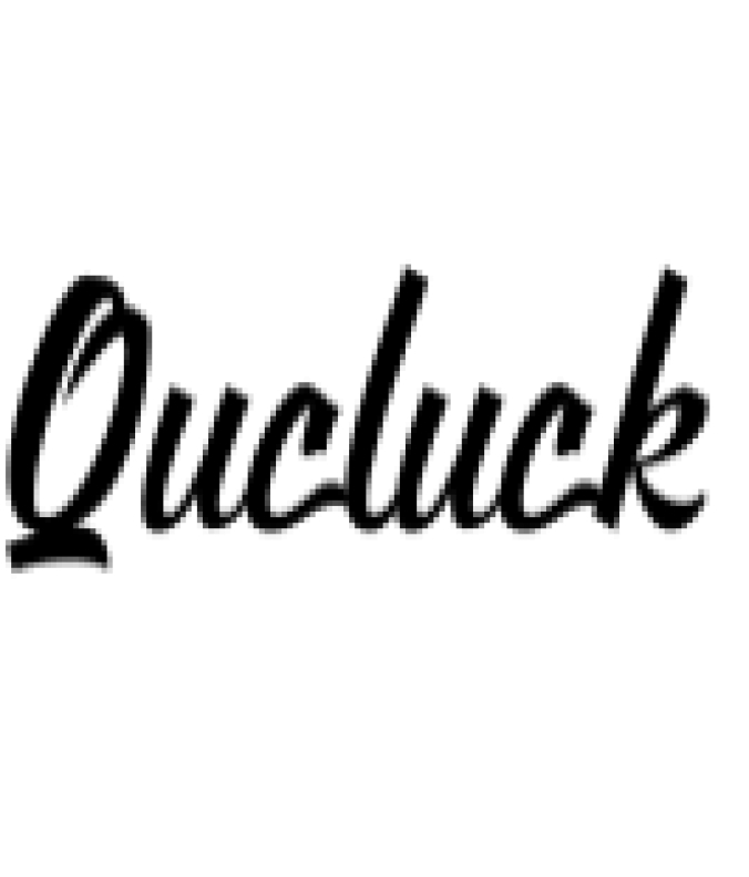 Qucluck Font Preview