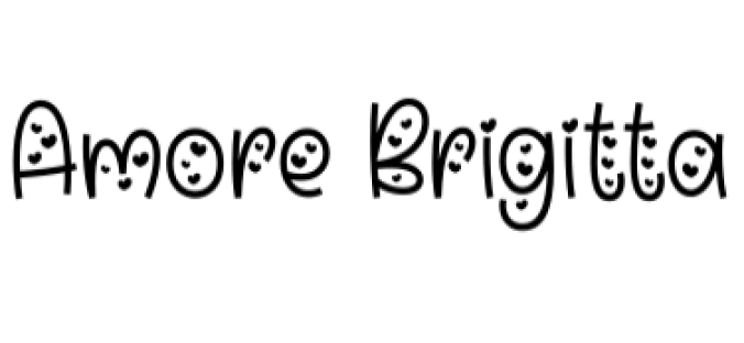 Amore Brigitta Font Preview