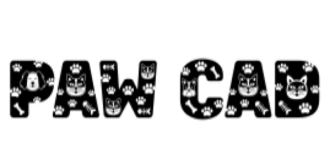 Paw Cad Font Preview