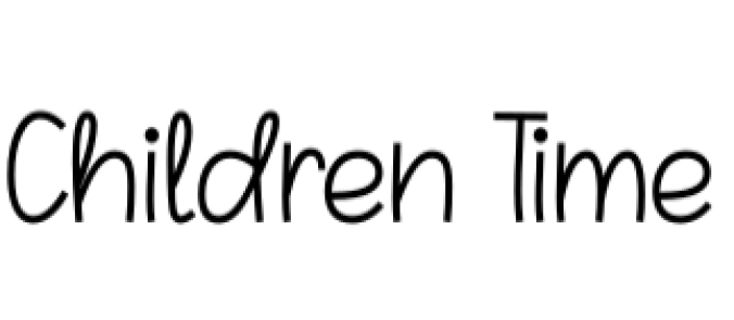 Children Time Font Preview