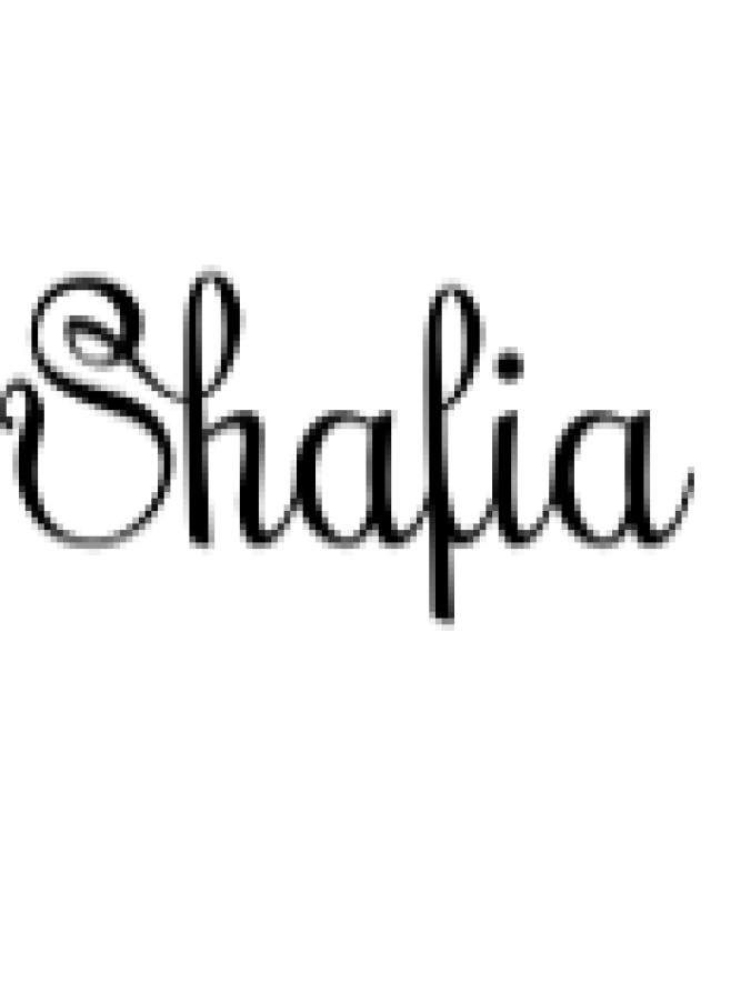 Shafia Font Preview