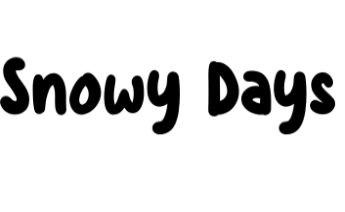 Snowy Days Font Preview