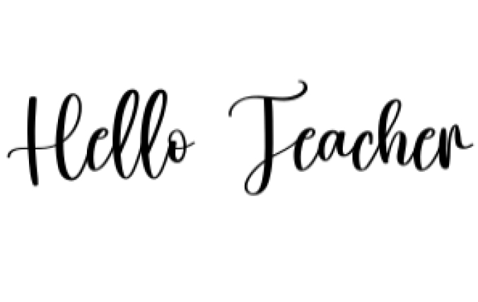 Hello Teacher Font Preview