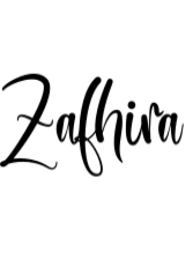 Zafhira Script Font Preview