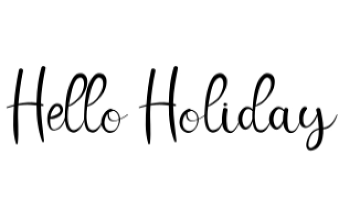 Hello Holiday Font Preview