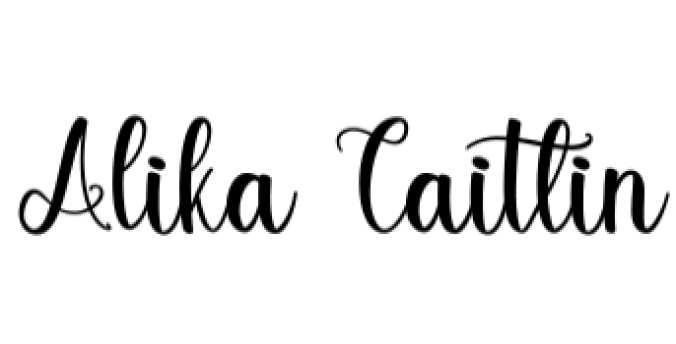 Alika Caitlin Font Preview