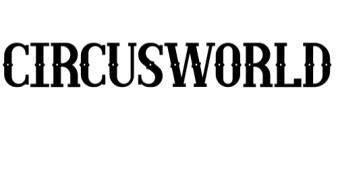 Circus World Font Preview