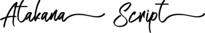 Atakana Scrip Font Preview
