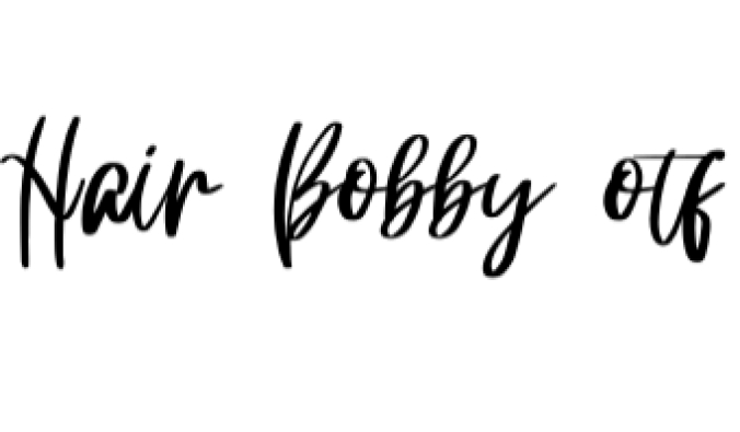 Hair Bobby Sweet Font Preview