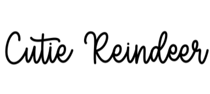 Cutie Reindeer Font Preview
