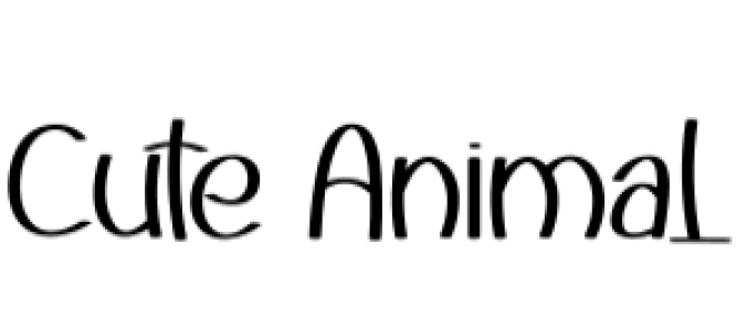 Cute Animal Font Preview