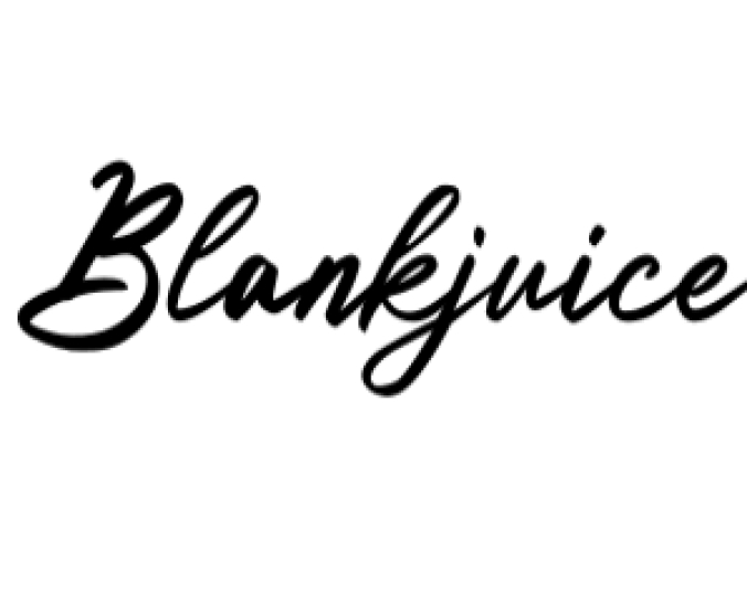 Blankjuice Font Preview