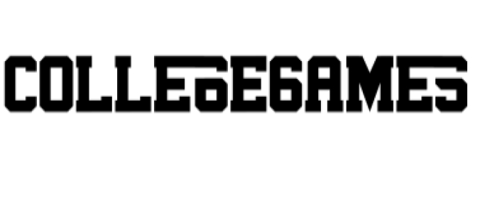 College Games Font Preview