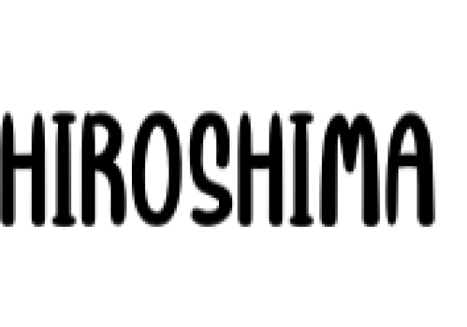 Hirochima Font Preview